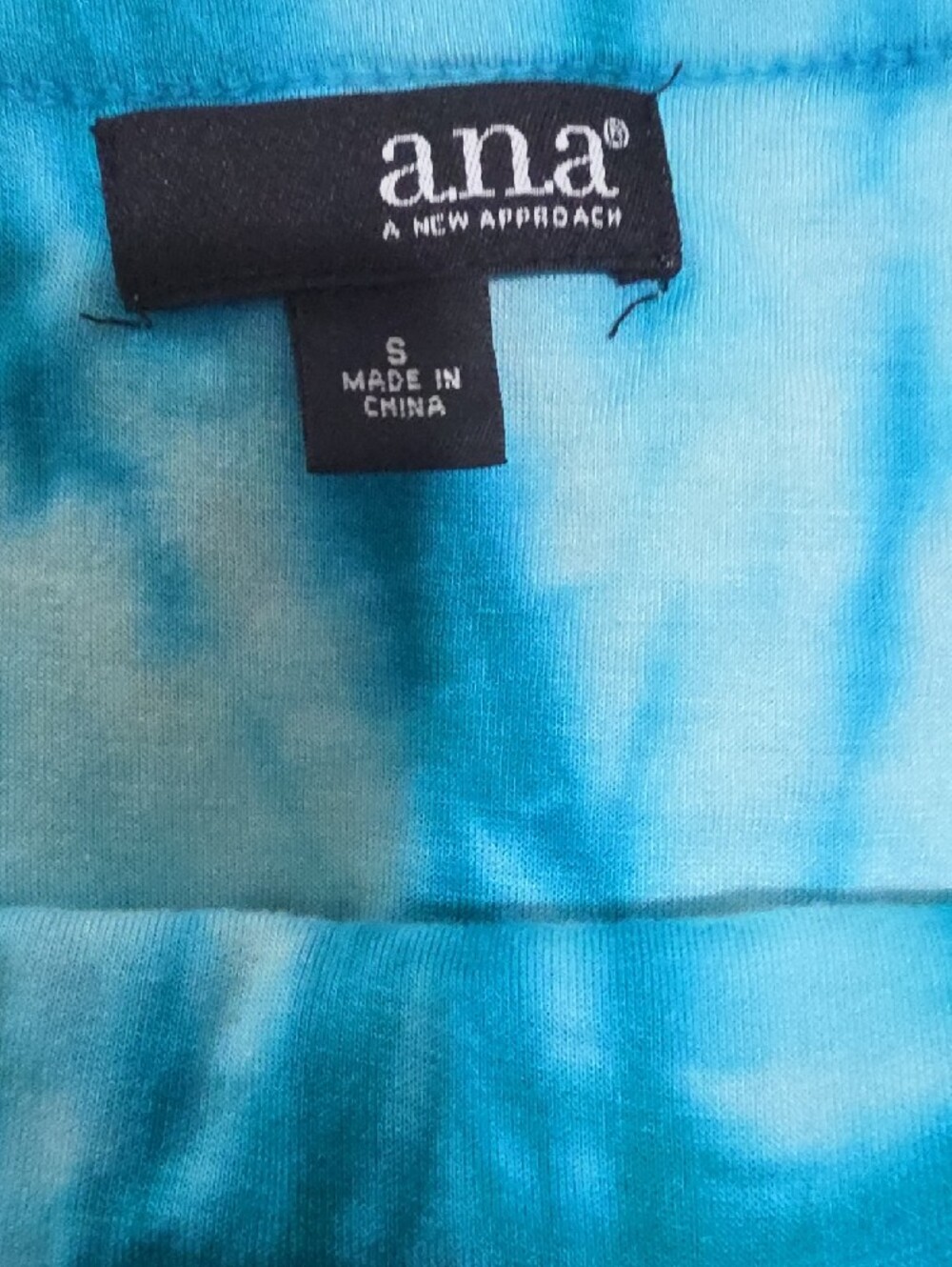 a.n.a‎ Turquoise Tie Dye Maxi Dress Strapless Flowing Summer Beach Wear Boho - Picture 5 of 8